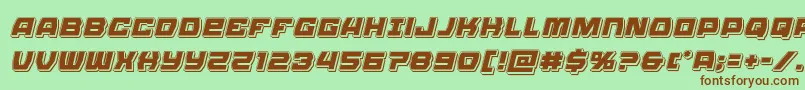 Olympiccarrierpunchital Font – Brown Fonts on Green Background