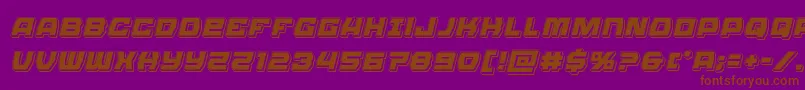 Olympiccarrierpunchital Font – Brown Fonts on Purple Background