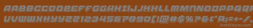 Olympiccarrierpunchital Font – Gray Fonts on Brown Background