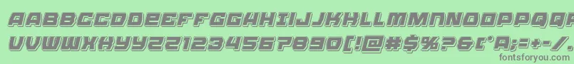 Olympiccarrierpunchital Font – Gray Fonts on Green Background