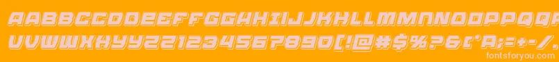 Olympiccarrierpunchital Font – Pink Fonts on Orange Background