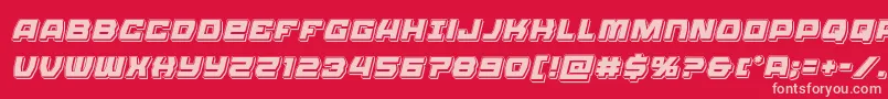 Olympiccarrierpunchital Font – Pink Fonts on Red Background