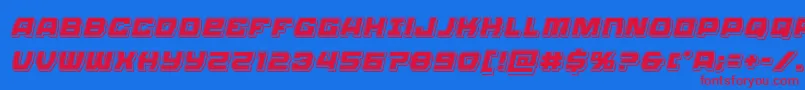 Olympiccarrierpunchital Font – Red Fonts on Blue Background