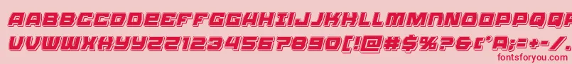 Olympiccarrierpunchital Font – Red Fonts on Pink Background