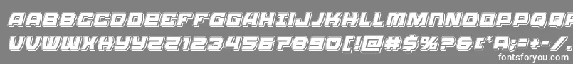 Olympiccarrierpunchital Font – White Fonts on Gray Background