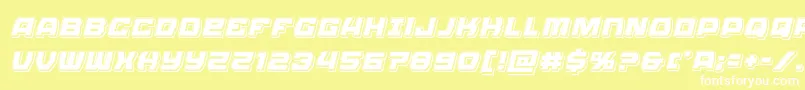 Olympiccarrierpunchital Font – White Fonts on Yellow Background