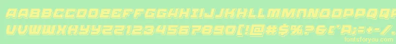 Olympiccarrierpunchital Font – Yellow Fonts on Green Background