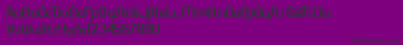 Шрифт Miracle – чёрные шрифты на фиолетовом фоне