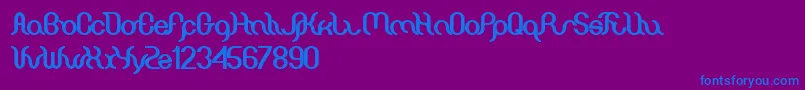 Miracle Font – Blue Fonts on Purple Background