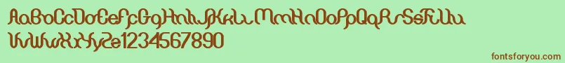 Miracle Font – Brown Fonts on Green Background
