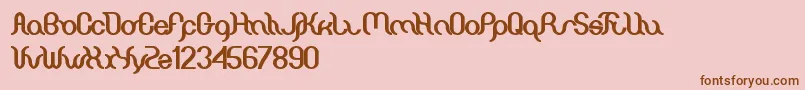 Miracle Font – Brown Fonts on Pink Background