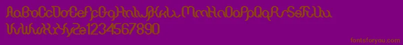 Miracle Font – Brown Fonts on Purple Background
