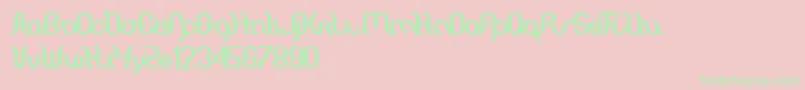 Miracle Font – Green Fonts on Pink Background
