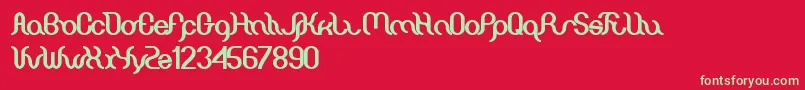 Miracle Font – Green Fonts on Red Background