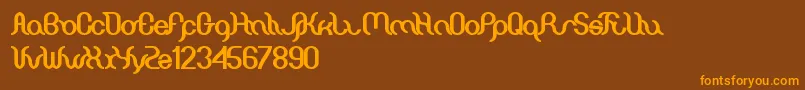Miracle Font – Orange Fonts on Brown Background