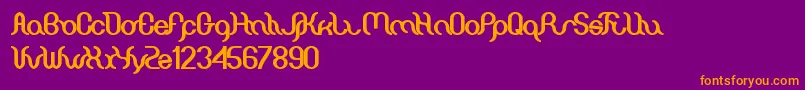 Miracle Font – Orange Fonts on Purple Background