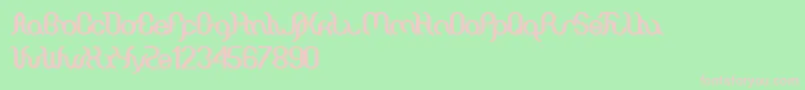Miracle Font – Pink Fonts on Green Background
