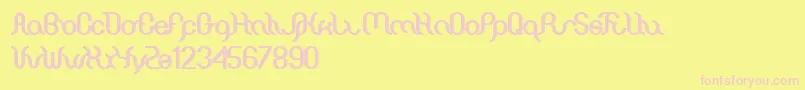 Miracle Font – Pink Fonts on Yellow Background