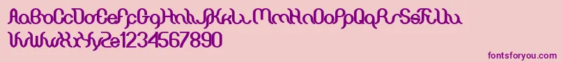 Miracle Font – Purple Fonts on Pink Background