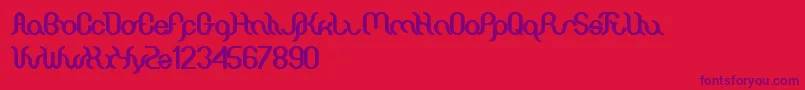 Miracle Font – Purple Fonts on Red Background