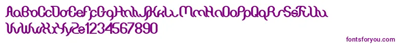 Miracle Font – Purple Fonts on White Background