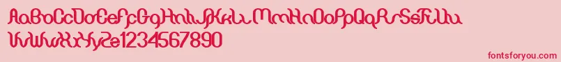 Miracle Font – Red Fonts on Pink Background