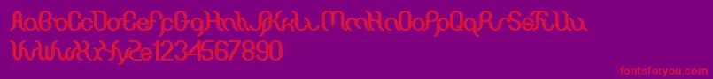 Miracle Font – Red Fonts on Purple Background