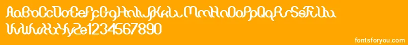 Шрифт Miracle – белые шрифты на оранжевом фоне