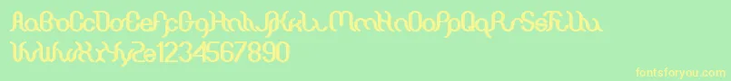 Miracle Font – Yellow Fonts on Green Background