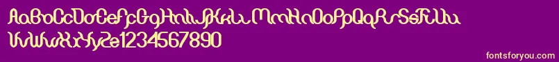 Miracle Font – Yellow Fonts on Purple Background
