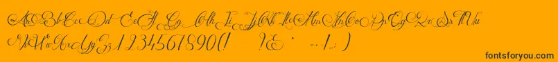 MathildeCastleland Font – Black Fonts on Orange Background