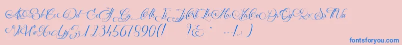 MathildeCastleland Font – Blue Fonts on Pink Background