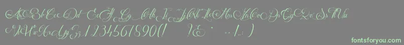 MathildeCastleland Font – Green Fonts on Gray Background
