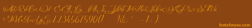MathildeCastleland Font – Orange Fonts on Brown Background