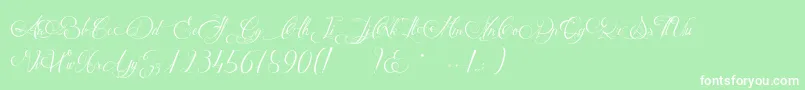 MathildeCastleland Font – White Fonts on Green Background