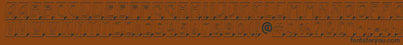Шрифт AModernocmotl3Dsh – чёрные шрифты на коричневом фоне