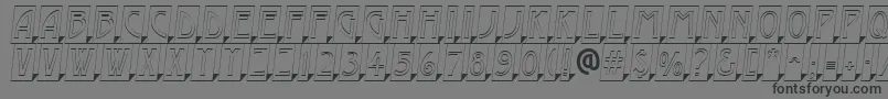 Шрифт AModernocmotl3Dsh – чёрные шрифты на сером фоне