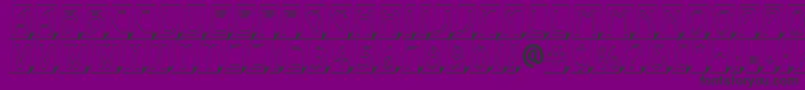 フォントAModernocmotl3Dsh – 紫の背景に黒い文字