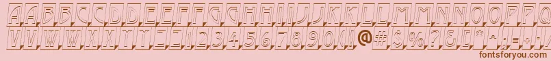 AModernocmotl3Dsh Font – Brown Fonts on Pink Background