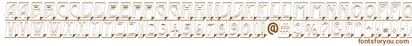 Шрифт AModernocmotl3Dsh – коричневые шрифты