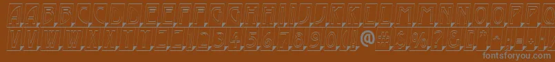 Шрифт AModernocmotl3Dsh – серые шрифты на коричневом фоне