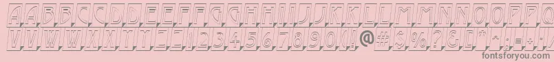 フォントAModernocmotl3Dsh – ピンクの背景に灰色の文字
