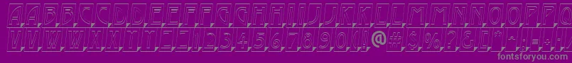 AModernocmotl3Dsh-fontti – harmaat kirjasimet violetilla taustalla
