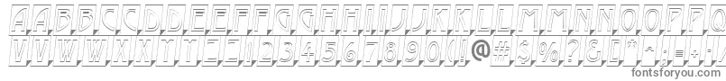 Шрифт AModernocmotl3Dsh – серые шрифты на белом фоне