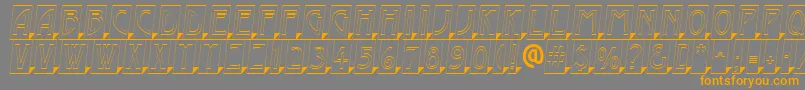 Шрифт AModernocmotl3Dsh – оранжевые шрифты на сером фоне