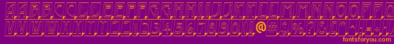 Шрифт AModernocmotl3Dsh – оранжевые шрифты на фиолетовом фоне