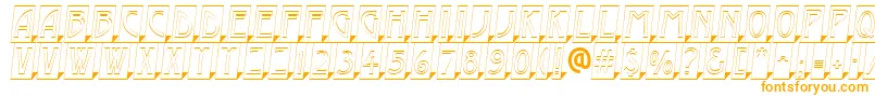AModernocmotl3Dsh-fontti – oranssit fontit valkoisella taustalla
