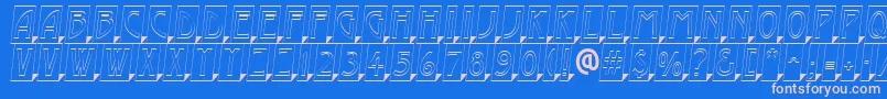 Шрифт AModernocmotl3Dsh – розовые шрифты на синем фоне