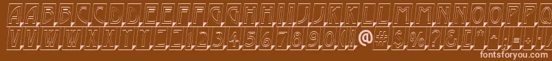 Шрифт AModernocmotl3Dsh – розовые шрифты на коричневом фоне