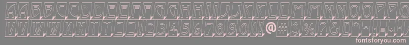 Шрифт AModernocmotl3Dsh – розовые шрифты на сером фоне